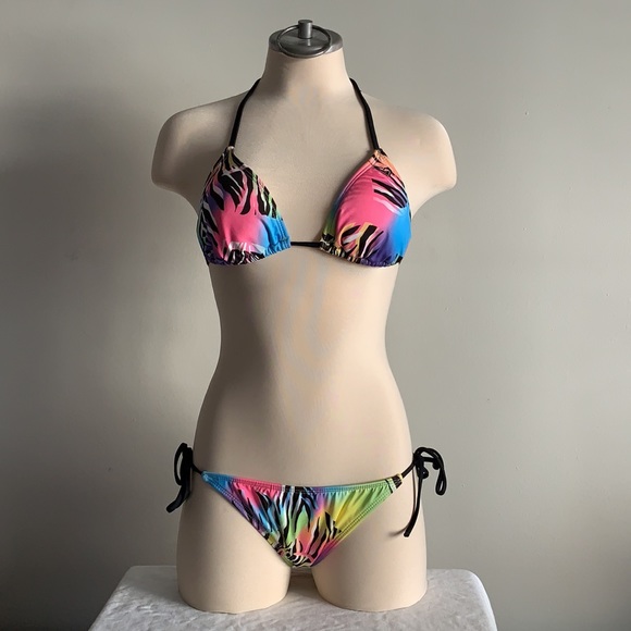 Roxy Multicolour String Bikini Set - Picture 6 of 10